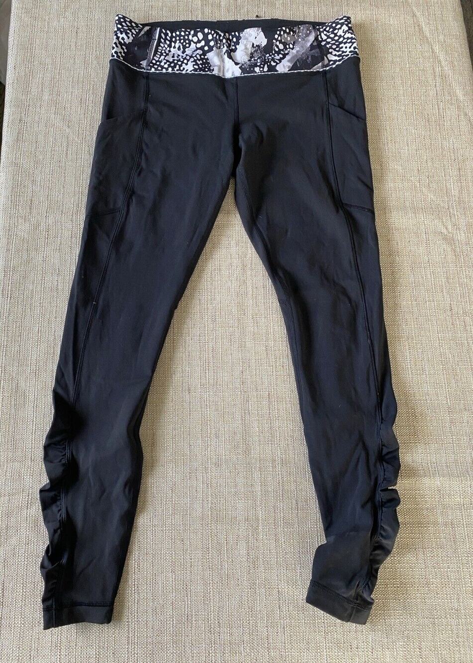 LULULEMON Speed Tight *Cozy Athleisure Athletic Geometric Ruffle Leggings 10
